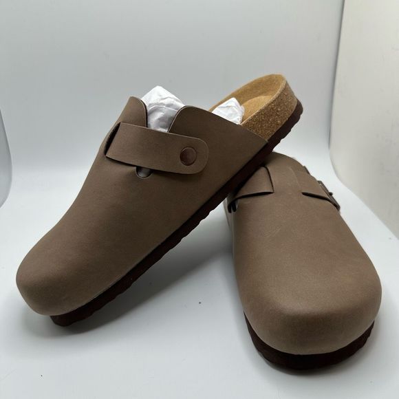 CUSHIONAIRE Women's Cork Footbed Clog 7 BROWN - Picture 7 of 7